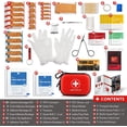 thumbnail image 2 of Mini Trousse de Premiers Soins, 100 Pcs Étui Rigide Résistante à l'Eau - Parfaite pour les Voyages, l'Extérieur, la Maison, le Camping, la Randonnée (Rouge), 2 of 5