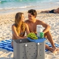 thumbnail image 6 of geerera Beach Bag Organizer Tray with Multislot Cup Holders, Extra Capacity Storage Tray for Beach Tote, Outdoor Picnic Beach Camping Accessory, 6 of 6