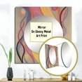 thumbnail image 3 of Designart "Umbral Waltz Golden & Rosy Antique Depiction" Abstract Painting Square Mirror Wall Decor Modern - Large Yellow Square Bathroom Mirror - Square Printed Wall Mirror Art, 3 of 5