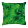 thumbnail image 1 of Lime Green Throw Pillow Cushion Cover, Vibrant Abstract Hazy Psychedelic Wavy Color Background Hippie Digital Artificial, Decorative Square Accent Pillow Case, 20 X 20 Inches, Emerald, by Ambesonne, 1 of 2