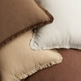 thumbnail image 6 of Fall Decorative Couch Pillow Covers Neutral Linen Fringe Throw Pillows Set of 4 Soft Rustic Cushions Boho Farmhouse Pillowcases for Bed Sofa Living Room Home Decor 18x18 Inch Beige/Brown/Green, 6 of 6