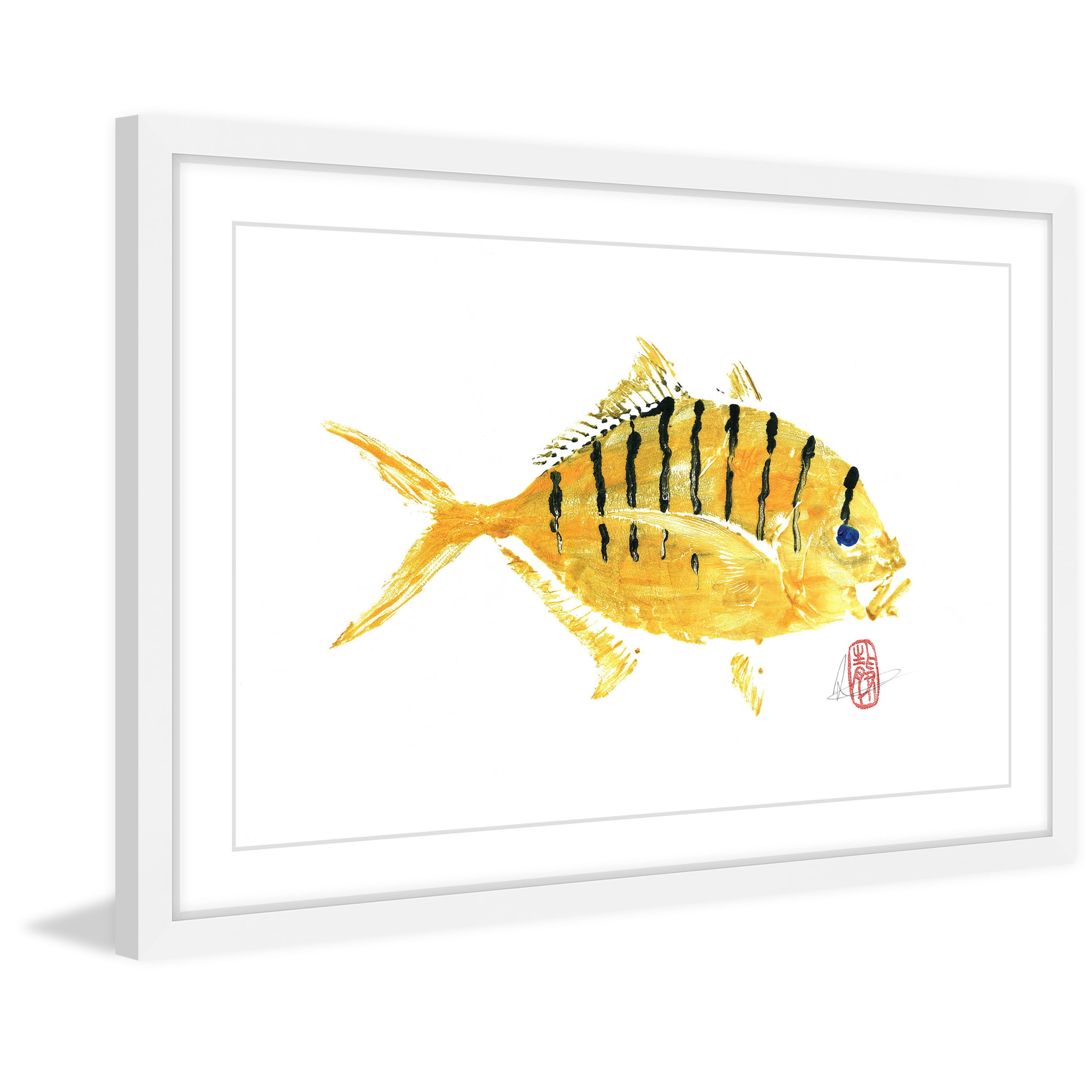 "Golden Trevally" Framed Painting Print