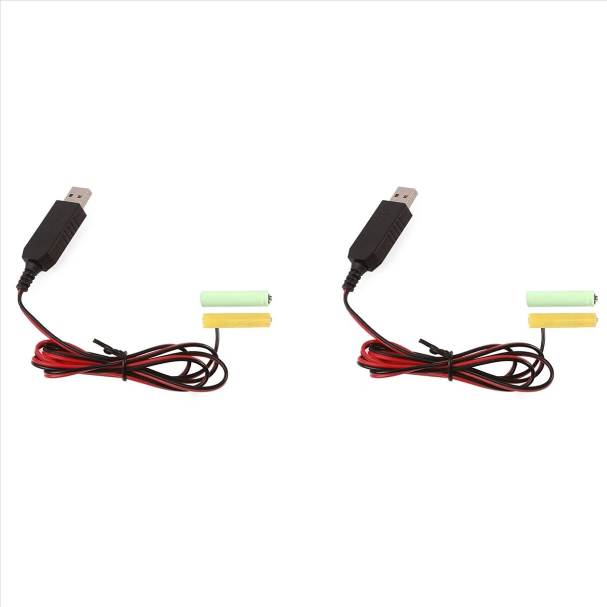 Eliminatore Batterie AAA 2 Pezzi 1.5V – USB 5V A 3V Per Radio, Luci LED, Giocattoli E Altro (1m) - 5