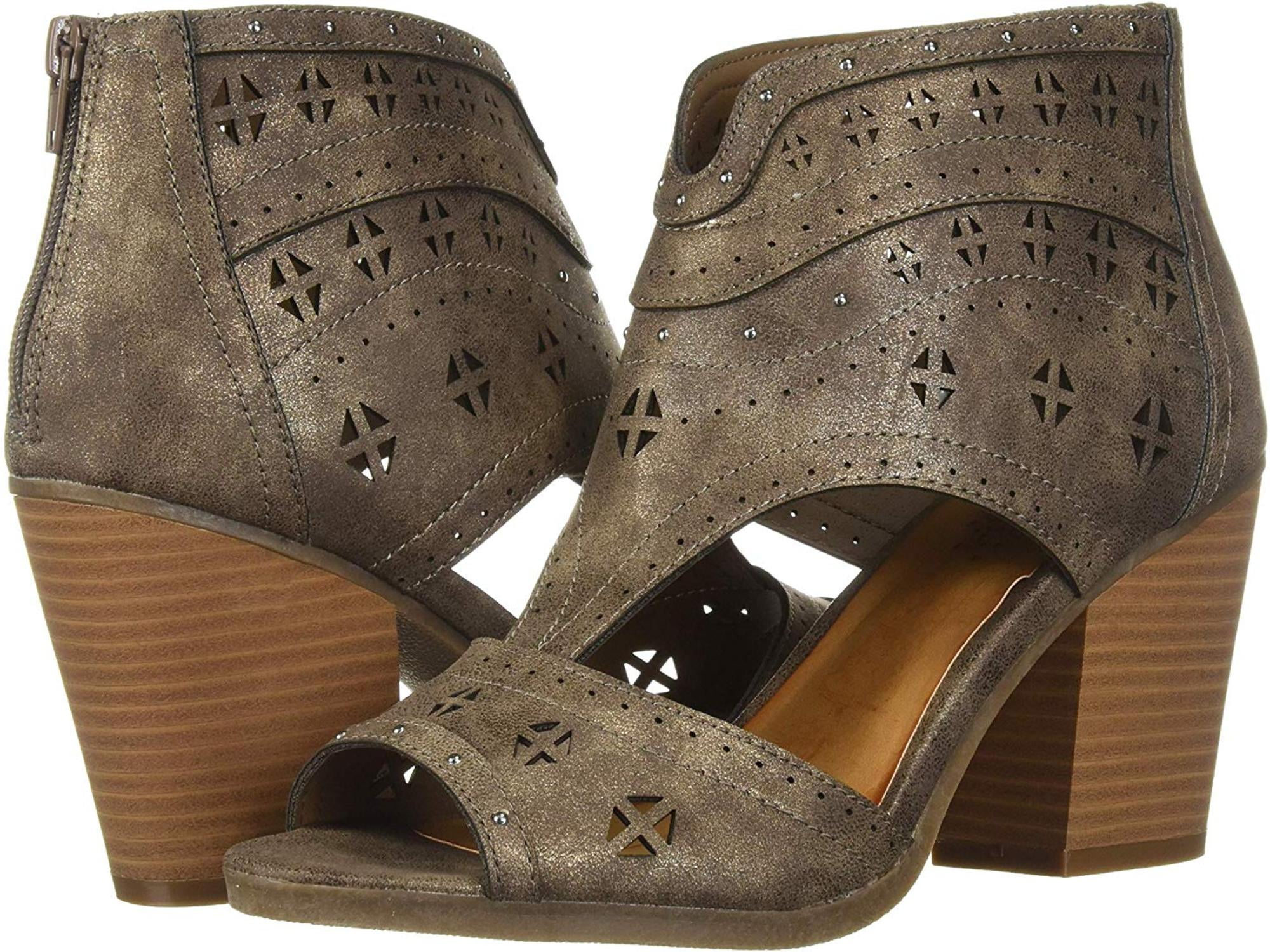 sugar womens kameron stacked heel booties