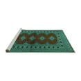 thumbnail image 2 of Ahgly Company Machine Washable Indoor Rectangle Persian Turquoise Blue Traditional Area Rugs, 3' x 5', 2 of 4