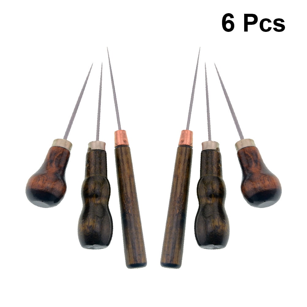 Hytrove 6Pcs Sewing Awl Set Assorted Color Durable Accessories Kit for Sewing and Repair