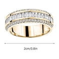 thumbnail image 5 of Anillos para mujer, regalos para mujer, moda para damas, anillo de joyería de moda alternada de tres diamantes en oro para damas, 5 of 5