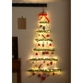 thumbnail image 5 of Tyidzon Wall Pediments Christmas Tree with Lights and Accessories, Wood Hanging Christmas Tree As Rustic Christmas Decor for Ornament Display, 5 of 6