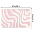 thumbnail image 6 of Unique Bargains Fashion Wave Pattern Bathroom Rug Mat Soft Absorbent Bath Carpet Non-Slip Pink 20" x 32", 6 of 6