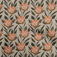 thumbnail image 1 of oneOone Tissu Flex Coton Orange Floral Rétro Matériel de Robe Tissu Imprimé Tissu au Mètre 40 Pouces de Large, 1 of 5