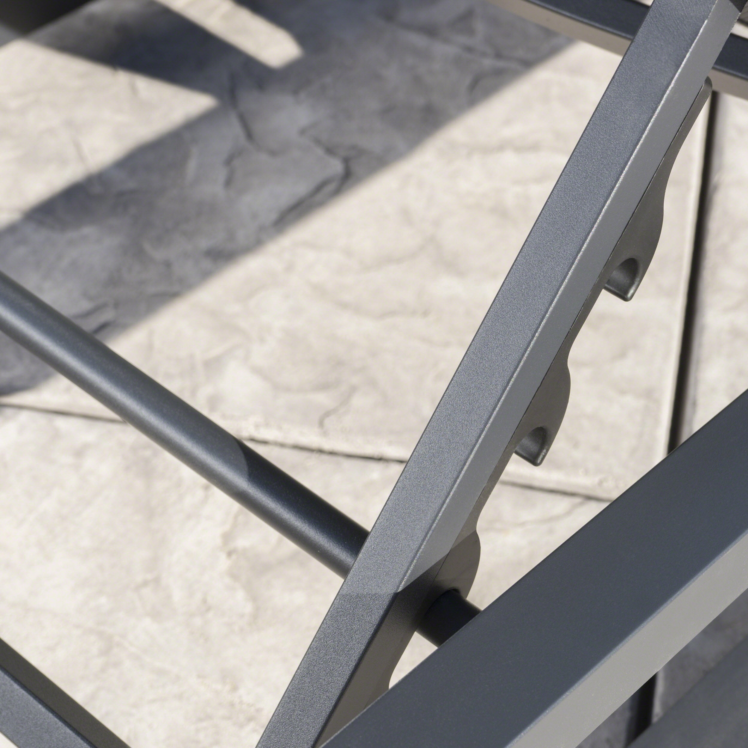 Outdoor Adjustable Chaise Lounge Set of 2, Aluminum Frame Poolside Recliner Chairs for Patio Garden, Gray