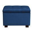 thumbnail image 2 of CorLiving Asha Small Velvet Tufted Upholstered Rectangular Indoor Ottoman with Storage, 2 of 9