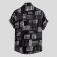 thumbnail image 3 of Siilsaa Men Shirts Short Sleeve Mens Short Sleeve Button Up Shirts Casual Chemise Homme(Navy,M), 3 of 3