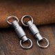 thumbnail image 4 of DQrwqpou Anillo Llavero Coche Bidireccional Accesorio Llave Aleación Titanio Ligero Regalo, 4 of 9