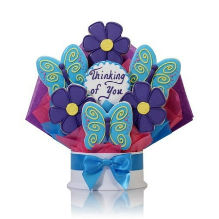 Corso's Cookies Thinking of You Flowers & Butterflies Cookie Bouquet