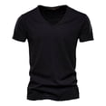 thumbnail image 5 of WOYY Boys V Neck Short Sleeve T-Shirt Casual Solid Basic T Shirt Kids Tee, Sizes 2-16, 5 of 5