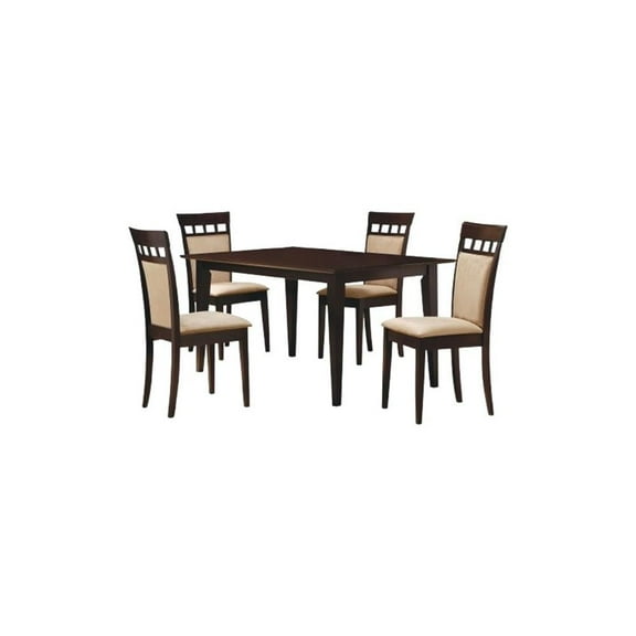 Gabriel 5-piece Rectangular 59-inch Dining Set Cappuccino