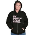 thumbnail image 3 of Dont Sugarcoat It Cute Sweet Foodie Unisex Fleece Graphic Zip Up Hoodie Brisco Brands 2X, 3 of 5