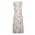thumbnail image 6 of Ruyang Casual Dresses for Women, 2024 Womens Summer Wrap V Neck Sleeveless Maxi Dress,Trendy Boho Floral Dress Beach Sundress, 6 of 6
