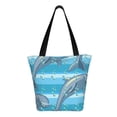 thumbnail image 3 of Fotbe Dolphin Pattern Beach Tote,Shoulder Handbag,Spacious Tote Bag,Lightweight Travel Bag,Versatile Shopping Bag, 3 of 9