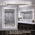 thumbnail image 5 of 48 in. W. x 32 in. H Rectangular Frameless Anti-Fog LED Lighted Dimmable Wall Mounted Bathroom Vanity Mirror, 5 of 15