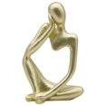thumbnail image 2 of SPRING PARK The Thinker Statue Abstract Sculpture Resin Statues for Home Decor Modern Home Office Desktop Shelf Bookshelf Decor, 2 of 7