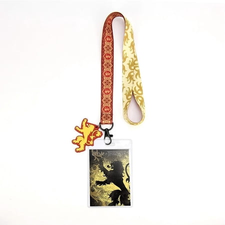 Game of Thrones House Lannister Lanyard w/ PVC Charm Game of Thrones House Lannister Lanyard w/ PVC Charm