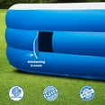 thumbnail image 4 of Inflatable Swimming Pool with Pool , 130" x 72" x 22" Full-Sized Large Inflatable Family Pool, Summer Water Party, Outdoor, Garden Backyard, Suitable for Adults, 4 of 5