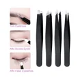thumbnail image 3 of Juego de pinzas para cejas de acero inoxidable con herramientas de precisión para cejas perfectas, eliminación de pelos encarnados, astillas y puntos negros, 3 of 6