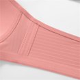 thumbnail image 6 of MVRLSH Jelly Bras For Women Womens Striped Three Hook Clasp Wireless Bra Middle Elderly Full Coverage Support Pink 36-44, 6 of 8