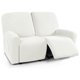thumbnail image 1 of Nvzi Funda de sofá elástica de jacquard, funda de sofá de forro polar, funda de sillón reclinable para sala de estar, fácil de instalar, lavable, protector de sofá de 2 plazas (blanco), 1 of 4