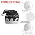 thumbnail image 4 of Fuzoiu I Need More Space Print Santa Hat Christmas Hat for Adults,Santa Hats with Pompom, Unisex Xmas Holiday Hat for Christmas New Year Festive Party Supplies, 4 of 6