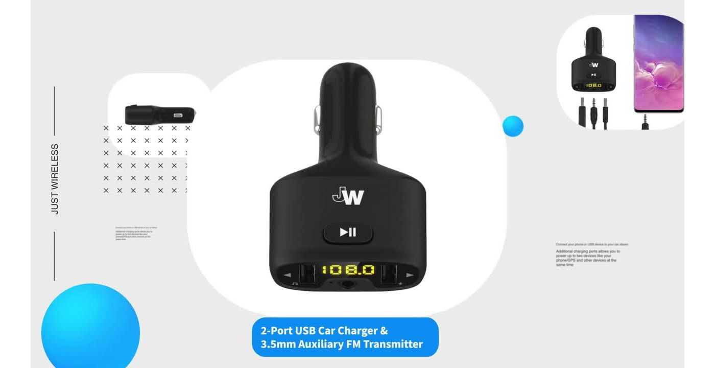 Just Wireless FM Transmitter \u0026 Dual 