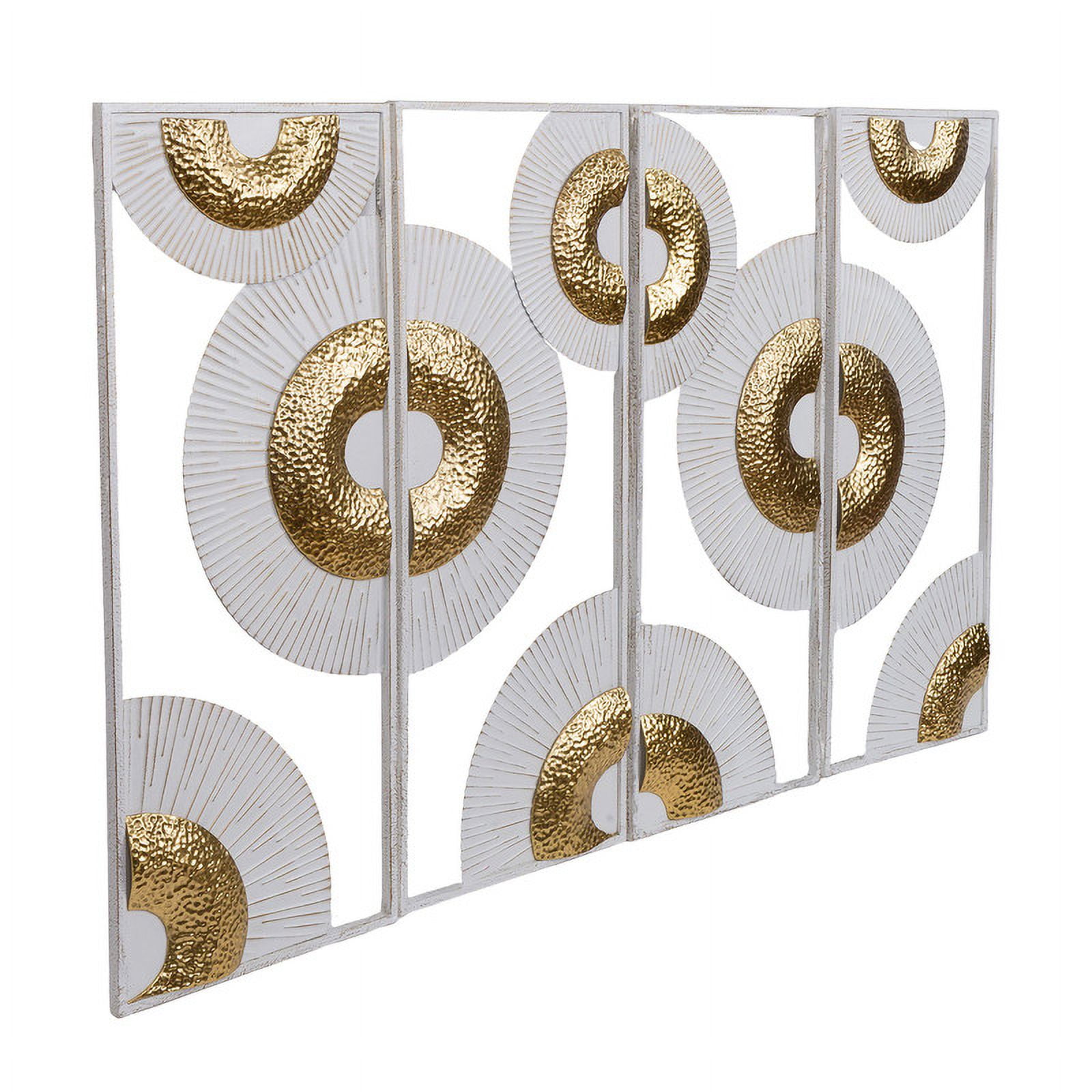 Lyla Modern Boho Style Sunburst Metal Panels Art