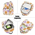 thumbnail image 5 of Fashion Quilted Backpack for Women Lightweight Travel Daypack Casual Bag for Shopping Travel Smiling Pumpkins and Flowers S, 5 of 7