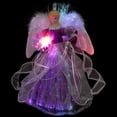 thumbnail image 3 of Northlight Lighted Fiber Optic Color Changing Angel Christmas Tree Topper - 12" - Purple, 3 of 6