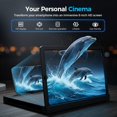 thumbnail image 2 of Screen Magnifier for Cell Phone, 2026 New 10 Inch 3D HD Foldable Magnifying Screen Enlarger with Adjustable Stand, Movie Video Gaming Holder for Travel, Elderly, Family (White, 10 inch), 2 of 7