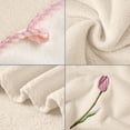 thumbnail image 6 of FEOLGEHLY Decorative Floral Hand Towels for Bathroom 13x 9 inch Tulip Lavender Hand Towels Coral Velvet Absorbent Bath Decor for Spring Yoga Spa Gift, White, 6 of 6