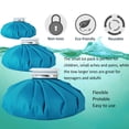 thumbnail image 4 of Ueasy Face Elbow Knee Ice Pack for Injuries, Refillable Ice Bag for Pain Relief Cold Compress Therapy for Swelling Bruises Surgery Wisdom Teeth Breastfeeding Headaches 3-Pack 6" 9" 11" - Cyan, 4 of 5