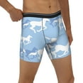 thumbnail image 4 of Mens Underwear, Simple Cool Horse Blue And White Mens Underwear Boxer Briefs, Soft Breathable Underwear Long Leg For Men, 4 of 8