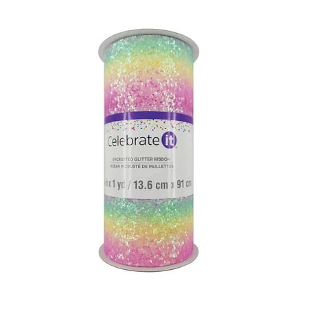 UPC: 0191518424768 | 5.375  Encrusted Glitter Ribbon by Celebrate It™