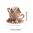 thumbnail image 5 of Christmas Gingerbread House Cake Stand Decoration, 3-Tier Holiday Display with Candy Canes and Cookie Figures (RED), 5 of 10