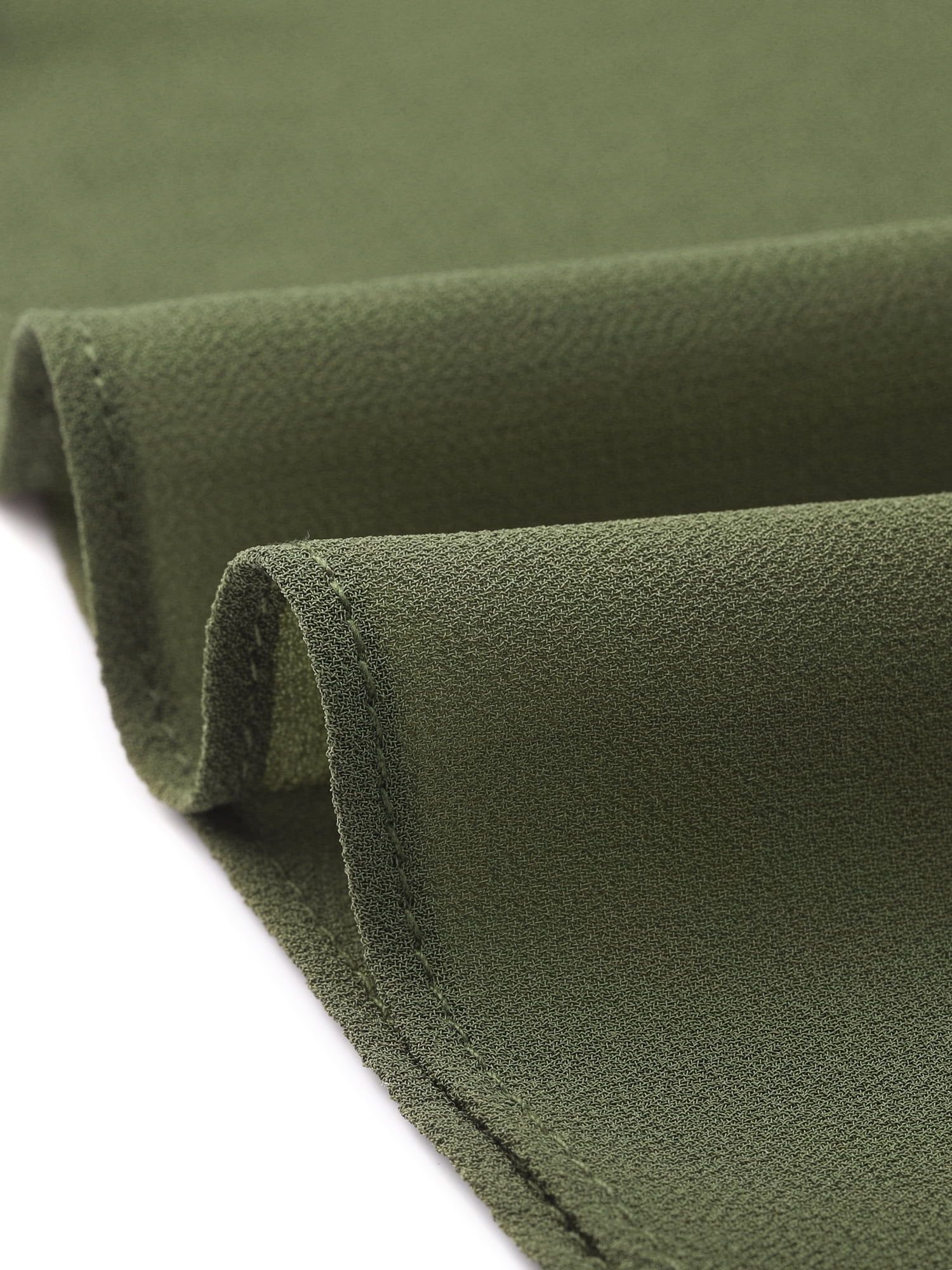 DARING DIVA Women's 3/4 Sleeve High Low Hem Scoop Neck Chiffon Blouses L Army Green