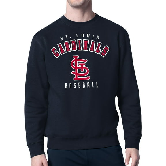 Men's Starter Navy St. Louis Cardinals Team Logo Fleece Pullover Sweatshirt