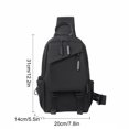 thumbnail image 5 of Sac de Poitrine Imperméable pour Hommes 8"x12 Pouces - Sac de Sport à Compartiments Multiples pour Cyclisme/course, Sangle Stabilisatrice Réglable & Poche RFID, 5 of 5