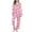 Pink, variant on asdoklhq Christmas Pajamas Women Ladies' Casual Fashion Christmas Printed Long Sleeved Lapel Set Casual Top Pants Pajama Set Black XL