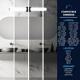 thumbnail image 5 of Luxrite LED Black Bathroom Vanity Light Fixtures 36 Inch 5CCT 2700K-5000K 30W 2200 Lumens Dimmable Damp Rated, 5 of 7