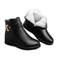 thumbnail image 3 of YLYL Women's Orthopedic Snow Boots Metal Buckle Warm Fur Lined Slip on Winter Boots with Side Zipper, 3 of 9