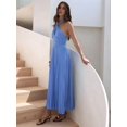 thumbnail image 4 of Women'S Maxi Summer Dresses Halter High Waist Corset Dresses for Women Casual Dress for Vacation Blue S, 4 of 9