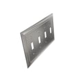 thumbnail image 2 of CKP #31200 Impressions Collection Quad Toggle Wall Plate, Brushed Nickel, 2 of 2
